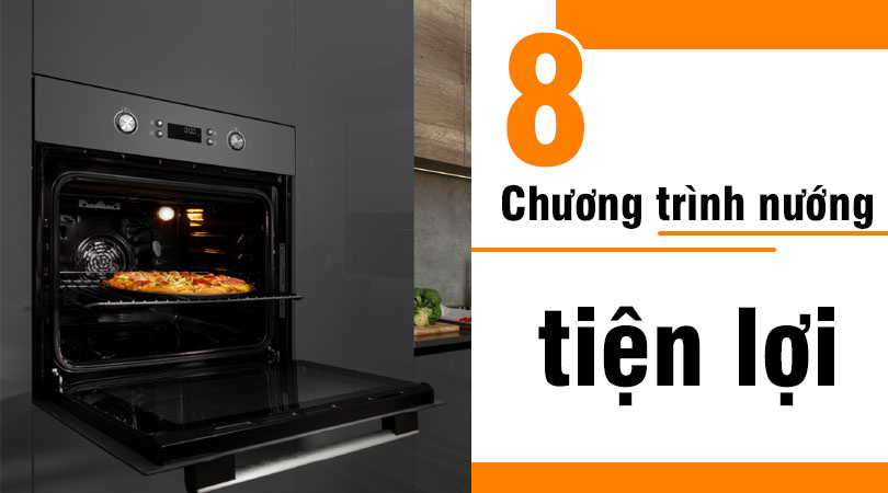 Lò nướng Malloca MOV35-IX03 Black - 8 chương trình nướng